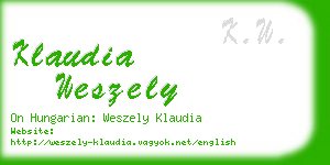 klaudia weszely business card
